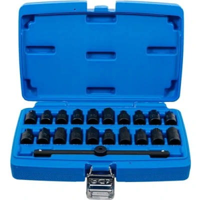Imagen de BGS 1014 Juego de vasos especiales para tapón cárter entrada 10 mm (3/8&quot;) 21 piezas