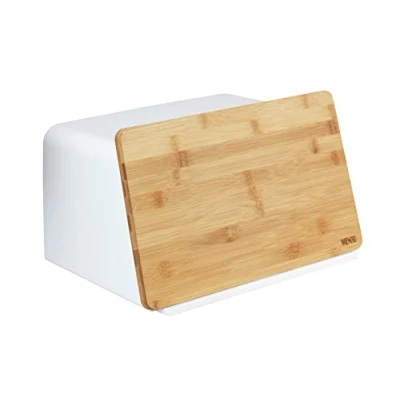 Imagen de Wenko Panera con tabla de bambú, blanco