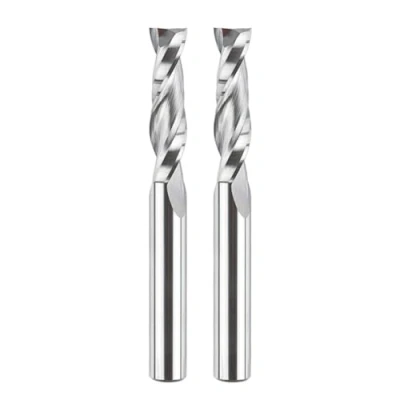 Imagen de SpeTool 2 fresas en espiral de 8 mm, vástago upcut 32 longitud corte, fresadora ranura, madera, fresa espiral, extremo VHM, flautas, router, agujeros