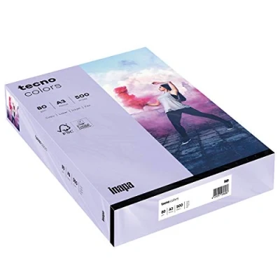 Imagen de inapa Tecno Colors Papel para impresora (80 g/m², A3, 500 hojas), color morado