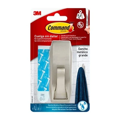 Imagen de Command W MR03 BN Gancho Metálico, Tamaño Grande, Gris