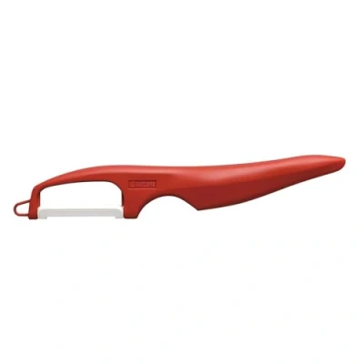 Imagen de KYOCERA CP 11 RD, Pelador de Doble Filo, Cuchilla Afilada cerámica circonio, Liviana, no corrosiva, Apta para lavavajillas, diestros y Zurdos, roja, Rojo, 20,0 x 3,3 2,1 cm