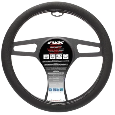 Imagen de Simoni Racing CVT/11N Funda cubierta para el volante negro 37 39cm textil