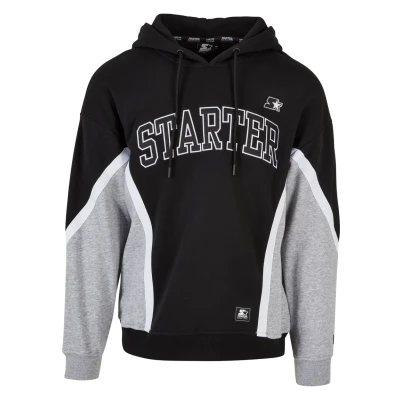 Imagen de Starter Herren Throwback Jersey con capucha, Hombre, Talla: Small, Black/heathergrey