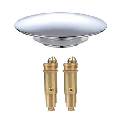 Imagen de JINXM 2 Piezas Válvula Pop Up de Cobre Cromado Desagüe Valvula Desague Lavabo, Bronce Vaciador Tapon Lavabo para Lavabo/Tocador con