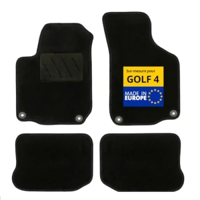 Imagen de DBS Alfombra de Coche a Medida para Golf 4 (1998 2003) con Clips fijación Alfombrilla Antideslizante Piezas