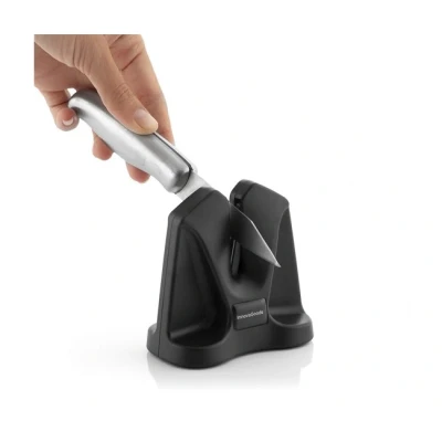 Imagen de InnovaGoods® afilador cuchillos, de cuchillos profesional, piedra afilar Uso sencillo que consigue un afilado grueso o fino, Material ABS Silicona carburo, Color Negro