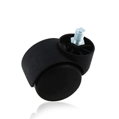 Imagen de Ruedas giratorias de goma para silla oficina (5 unidades, 5 unidades), color negro
