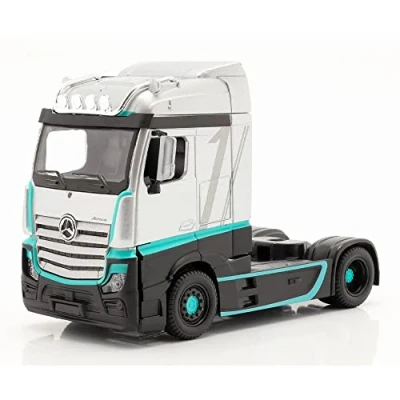 Imagen de BBurago B18 32202 Street Fire HAULERS Custom CABS Die Cast Truck MB ACTROS GIGASPACE 1:43 Modelo de juguete Colelctible a escala 1:43, diseños y colores surtidos