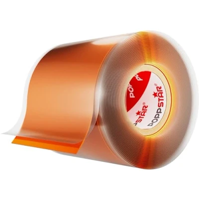 Imagen de POPPSTAR cinta de silicona autofusión, 1 x 3 m, ideal como reparación, aislante y sellado (estanca, hermetica), 50 mm ancho, color naranja