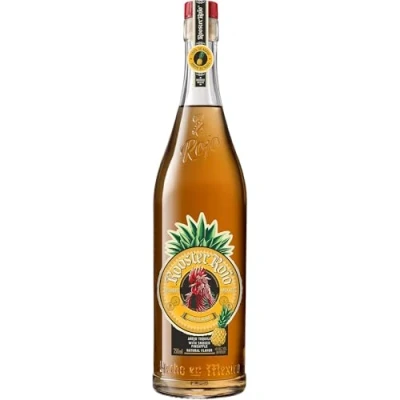 Imagen de Rooster Rojo Smoked Pineapple Reposado Tequila 100% Agave Azul Weber, Infusionado con Fruta Doble Destilación, Filtrado por Plata, Envejecido en Barrica 38% Vol 70cl(0.7 Litro) Botella de Vidrio