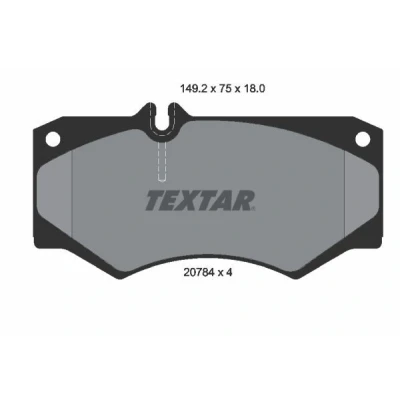 Imagen de TEXTAR 2078401 Juego de pastillas freno preparado para indicador desgaste MERCEDES BENZ: Clase G, G SUV, SUV Cabrio