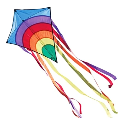 Imagen de CIM Cometa Rainbow Eddy Blue por niños con Edad a Partir de 3 años 65x74cm Cordón y Cola la incluidos