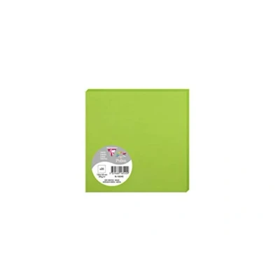 Imagen de Clairefontaine 1854C Un paquet de 25 cartes Pollen 13,5x13,5 cm 210g, Vert menthe