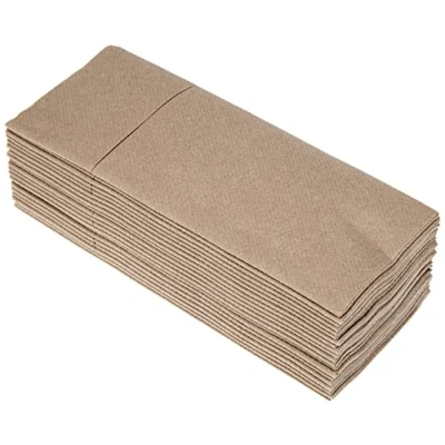 Imagen de Class C4032TA 073 PEFC Airlaid Servilleta con Bolsillo para Cubiertos, Papel, Creta, 40x32x0.8 cm, 20