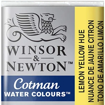 Imagen de Winsor &amp; Newton Cotman Acuarela En Pastilla, Tono De Amarillo Límon, 1,9x1,6x1,1 cm
