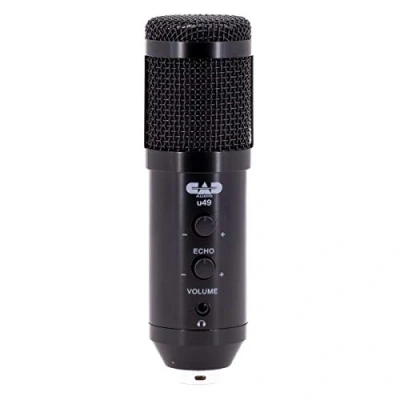 Imagen de CAD Audio U49 Micrófono de condensador diafragma grande USB (cardioide, 20 Hz kHz, convertidor A/D integrado, para MAC o PC, incl: cable USB, parabrisas, pinza y soporte mesa)