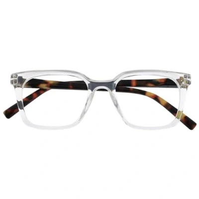 Imagen de OPULIZE KOI Gafas de Lectura Elegante Marco Rectangular Ancho Visión Óptima Transparente Hombre Mujer Bisagras Muelle R50 C +3.00