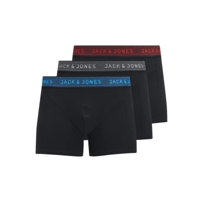 Imagen de Jack &amp; Jones Jacwaistband Trunks Noos Jr Juego de 3 Cintas Elásticas Bóxer, Niños, Negro, Azul, Rojo, Gris, 140