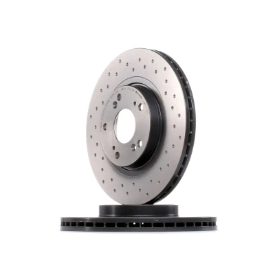 Imagen de BREMBO 09.B270.1X Disco de freno 296 25 5 perforado/ventil. int. revestido altamente carbonizado con tornillos HONDA: ACCORD 8, 8 Kombi