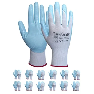 Imagen de Ruvigrab Guante soporte nylon, recubrimiento nitrilo alimentario