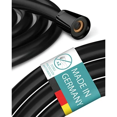 Imagen de Engelbach Manguera de Ducha 1,6m Flexo con Sistema Antitorsión Goma Negra Made in Germany