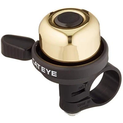Imagen de Cateye Pb 1000 Wind Bell Timbre de Bicicleta, Unisex, Dorado y Negro, Talla única
