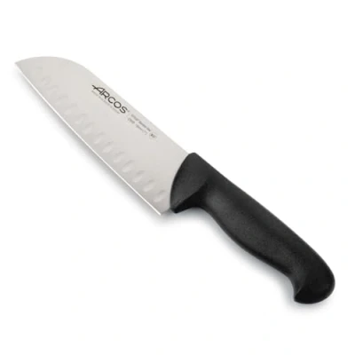 Imagen de Arcos Serie 2900 Cuchillo Santoku con Alveolos Hoja de Acero Inoxidable NITRUM 180 mm Mango inyectado en Polipropileno Color negro