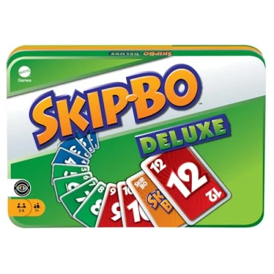Imagen de Mattel Games Skip Bo Juego de cartas Deluxe L3671