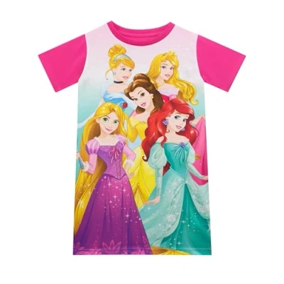 Imagen de Disney Princess Camison Niña Princesas Camisones para Ninos Camisón Ariel Cinderella Aurora Belle Multicolor 5 6 años
