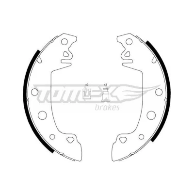 Imagen de TOMEX brakes TX 21 28 Zapatas de Freno Eje trasero 42 TALBOT: Solara Berlina, Horizon Hatchback, FIAT: 131 RENAULT: 12 Berlina