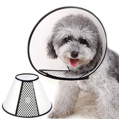 Imagen de SUQ Collarín para Mascotas, Collar Isabelino Protector, Anti Mordida Cono Mascotas Ajustable de Recuperación, Baños, Recortar Uñas, Circunferencia del Cuello (30 33cm)