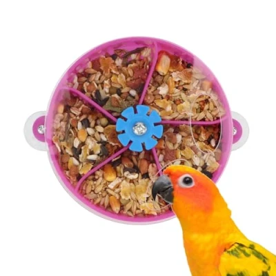 Imagen de juguete creativo para pájaros, loro, forraje, semillas, comida, bola, rueda giratoria, inteligencia, crecimiento, de entrenamiento periquito, cacatúa, conure, agapornis