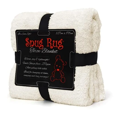 Imagen de Snug Rug Special Edition Luxury Manta de Lana Sherpa, 127 x 178 cm (Creme)
