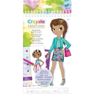 Imagen de CRAYOLA Moderno Álbum Creations Moda, CREA Tus Propios diseños, Animal_Print, Multicolor, único (04 0476)