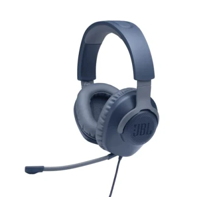 Imagen de Auriculares gaming JBL Quantum 100, De Diadema, Con cable, Multiplataforma, Micrófono extraíble, Azul