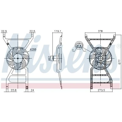 Imagen de Ventilador, refrigeración del motor NISSENS 850089