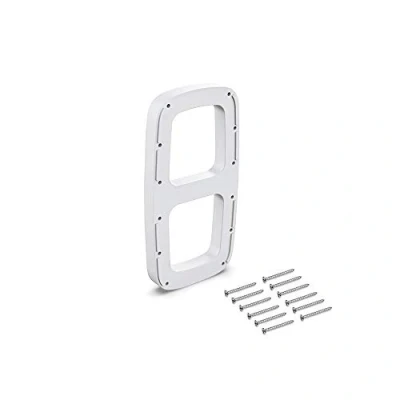 Imagen de Emuca Suplemento Lateral para Montaje de Colgador abatible, Incluye Tornillos, Blanco, Lote 2