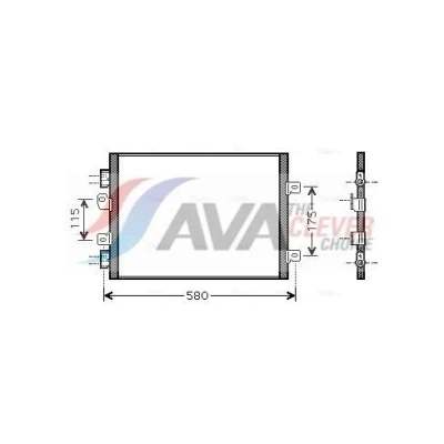 Imagen de PRASCO RTA5341 Condensador 14,5 11,0 Aluminio 520 R 134 a RENAULT: Kangoo I, I Express