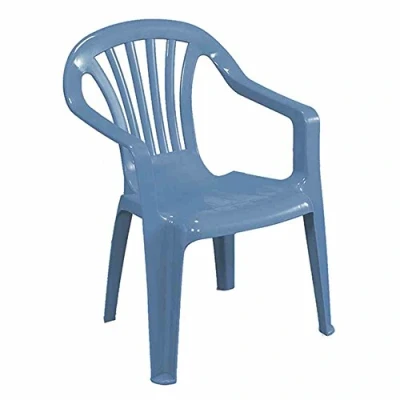 Imagen de IPAE PROGARDEN S.P.A. Silla de jardín apilable para niños, Made in Italy, 37x37x52 cm, Color Azul Claro