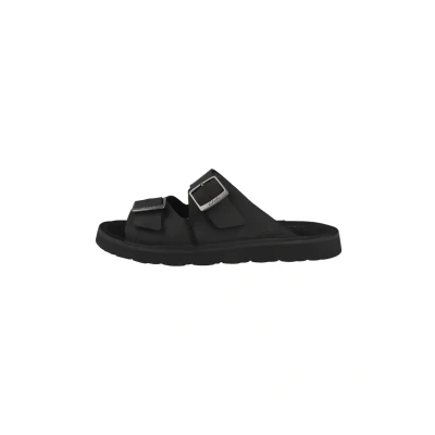 Imagen de Clarks Solsbury Strap, Sandalias deslizantes Hombre, Black Leather, 42 EU