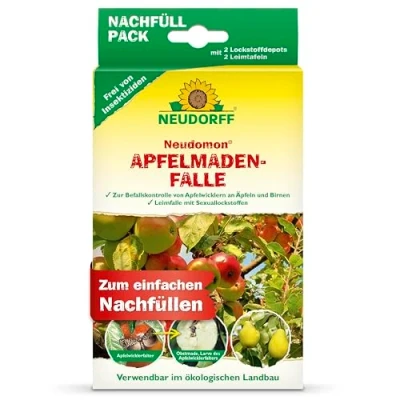 Imagen de Neudorff Neudomon Manzana MadenFall Recarga Extiende el éxito de Captura con Cebo Fresco y trampas Pegamento para Manzanas Peras sin maden, 1 Juego