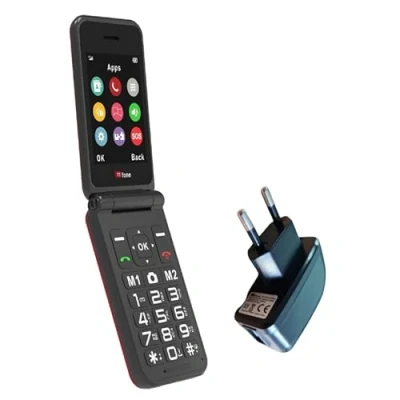 Imagen de TTfone TT760 Teléfono Móvil 4G con Botones Grandes para Personas Mayores y Botón de Asistencia Emergencia Básico Desbloqueado (con Cargador, Roja)