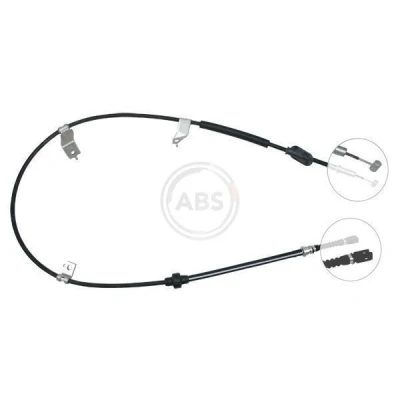 Imagen de A.B.S. K13877 Cable de Freno Mano 1670 Discos para dirección izquierda/derecha HONDA: CIVIC 6 Hatchback, Stufenheck, Fastback