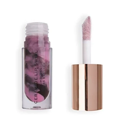 Imagen de Makeup Revolution, Lip Swirl Ceramide Gloss, Brillo de labios, Cherry Mauve, 4.5ml