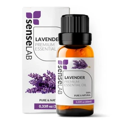 Imagen de SenseLAB Aceite Esencial de Lavanda Indio Natural 100% Puro Grado Terapéutico para Difusor Aromaterapia y Humidificador Relajante Calmante (10 ml)