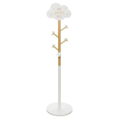 Imagen de ATMOSPHERA CREATEUR D&#039;INTERIEUR Perchero Infantil de Madera con decoración Nube Atmosphera, Blanco, D.35 x H.135,5 cm