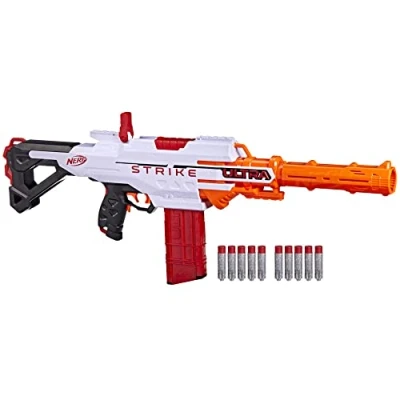 Imagen de NERF Lanzador Ultra Strike Clip de 10 Dardos, Dardos AccuStrike Solo Compatible con