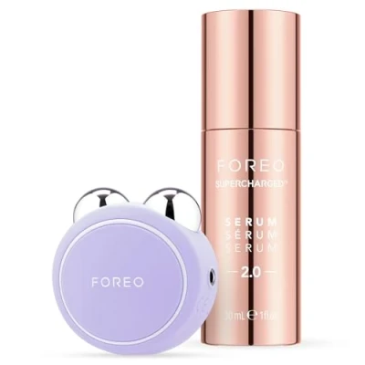 Imagen de FOREO BEAR mini Lavender + Serum Sérum 30 ml Dispositivo lifting facial con microcorrientes Reductor de papada Masajeador Regalos para mujer Set regalo