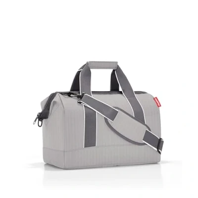 Imagen de reisenthel Allrounder M Bolsa de doctorado versátil para Viajes, Trabajo o Tiempo Libre con diseño Funcional y Elegante, Herringbone Grey, Medium